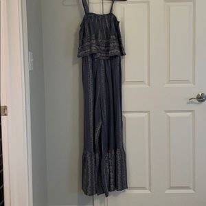 Floral japna bellbottom romper, never worn.